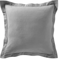 Taie de traversin ou taie d'oreiller en FLANELLE UNI Laureat gris