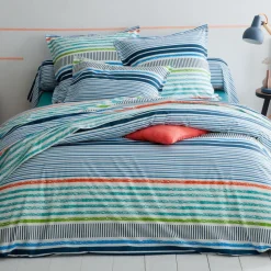 Taie d'oreiller coton MARINE - bleu