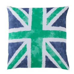 Taie d'oreiller coton OLD FLAG - Vert