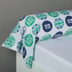 Taie d'oreiller coton OLD FLAG - Vert