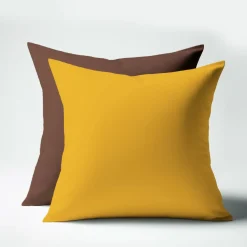 Taie d'oreiller Coton TERTIO® - Chocolat/Curry