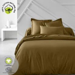 Taie D'Oreiller En Coton Organic Bronze