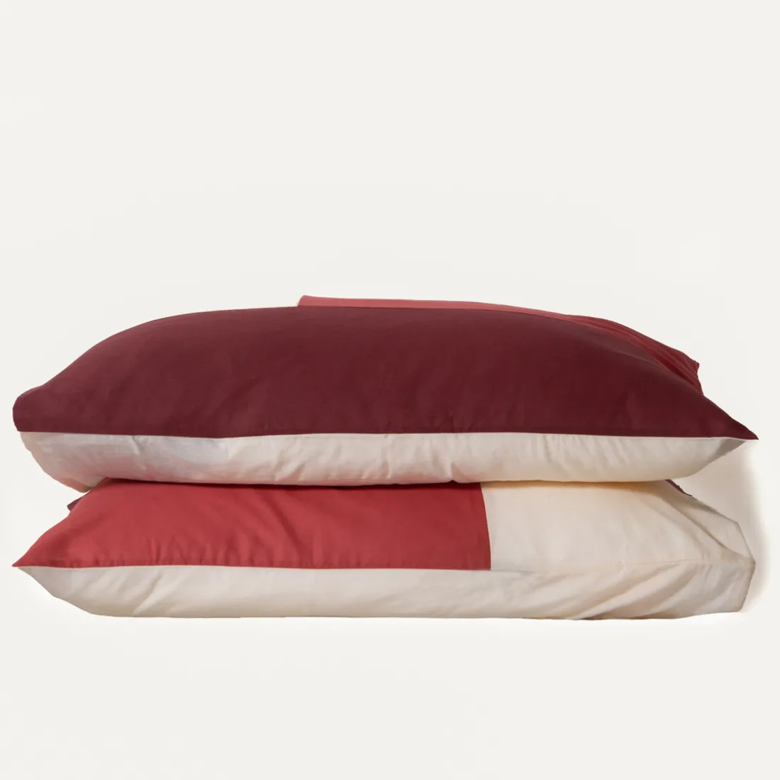 Taie d'oreiller en Coton TRIO -Terracotta