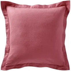 Taie d'oreiller en flanelle unie LAUREAT rose framboise