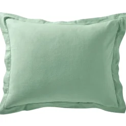 Taie d'oreiller FLANELLE UNI - vert amande