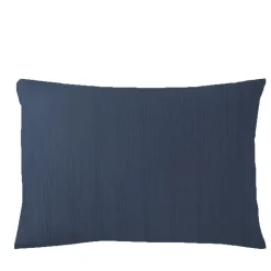 Taie d'oreiller gaze de coton TERTIO® - Bleu Indigo
