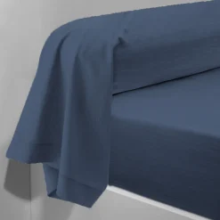 Taie d'oreiller gaze de coton TERTIO® - Bleu Indigo