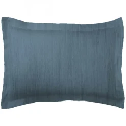 Taie d'oreiller gaze de coton TERTIO® - Bleu orage