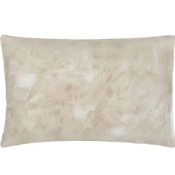 Taie d'oreiller imprimée MANSUR en satin de coton marron