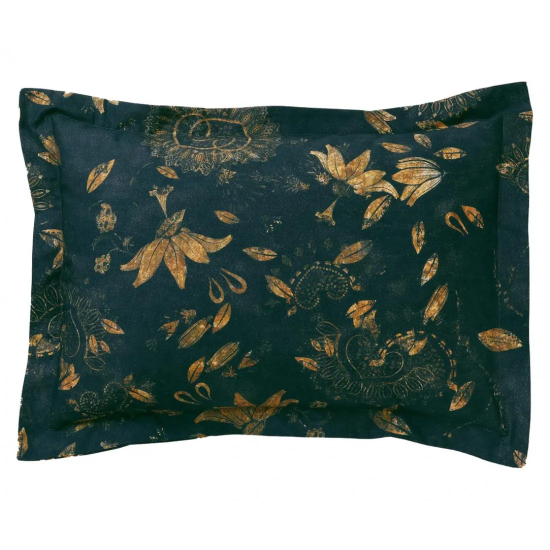 Taie d'oreiller JARDIN EXTRAORDINAIRE bleu en coton