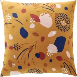 Taie d'oreiller MELBA jaune ocre en coton