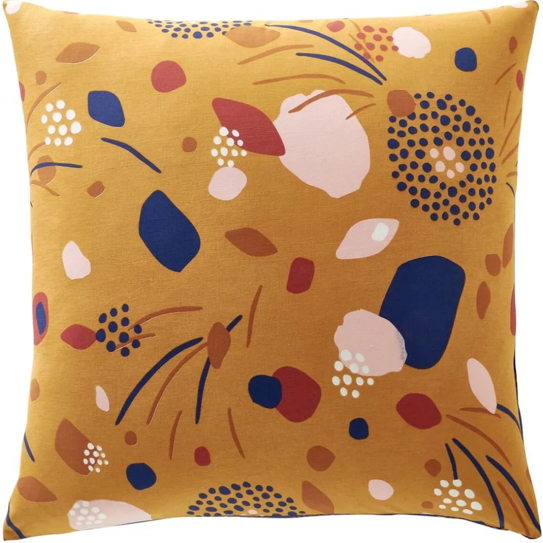 Taie d'oreiller MELBA jaune ocre en coton