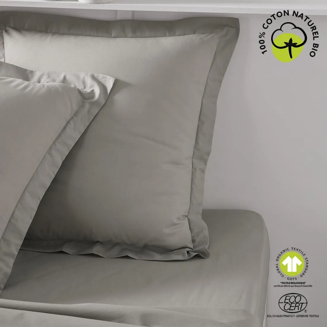 Taie D'Oreiller Organic En Coton Dune