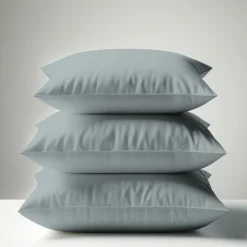 Taie d'oreiller ou de traversin en percale de coton TERTIO® - Gris perle