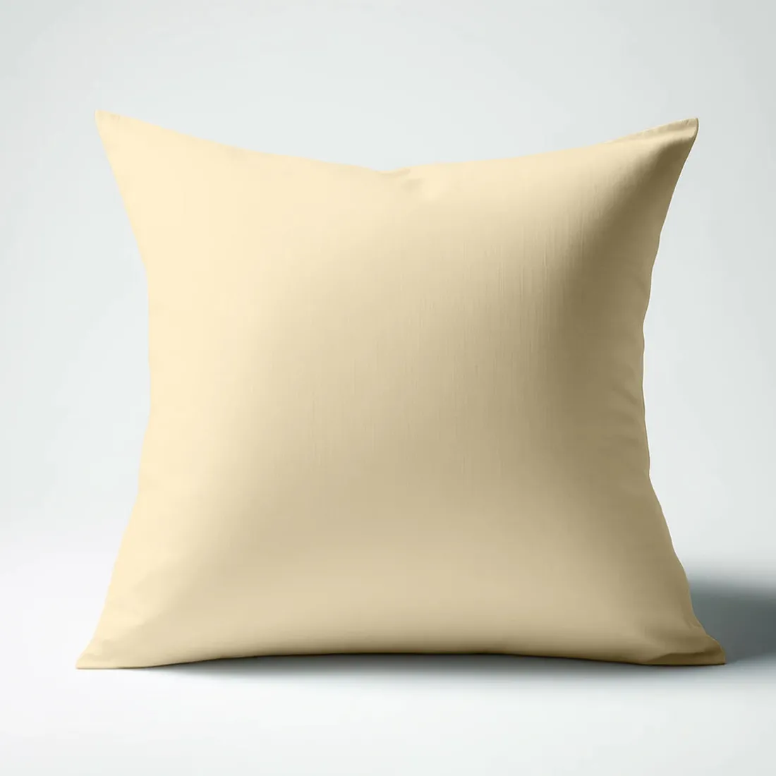Taie d'oreiller ou de traversin en percale de coton TERTIO® - Beige Ficelle