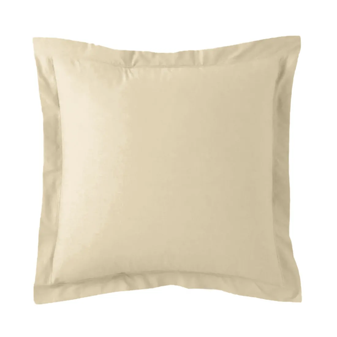 Taie d'oreiller ou de traversin en percale de coton TERTIO® - Beige Ficelle