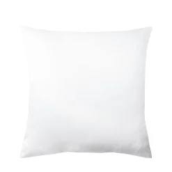 Taie d'oreiller ou de traversin satin de coton 2 faces uni / rayé TERTIO®- Blanc