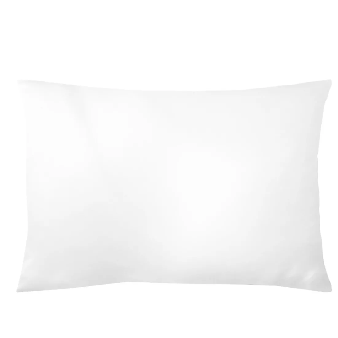 Taie d'oreiller ou de traversin satin de coton 2 faces uni / rayé TERTIO®- Blanc