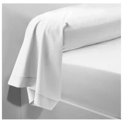 Taie d'oreiller ou de traversin en percale de coton TERTIO® – Blanc