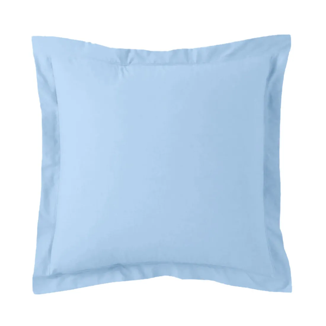Taie d'oreiller ou de traversin en percale de coton TERTIO® - Bleu ciel