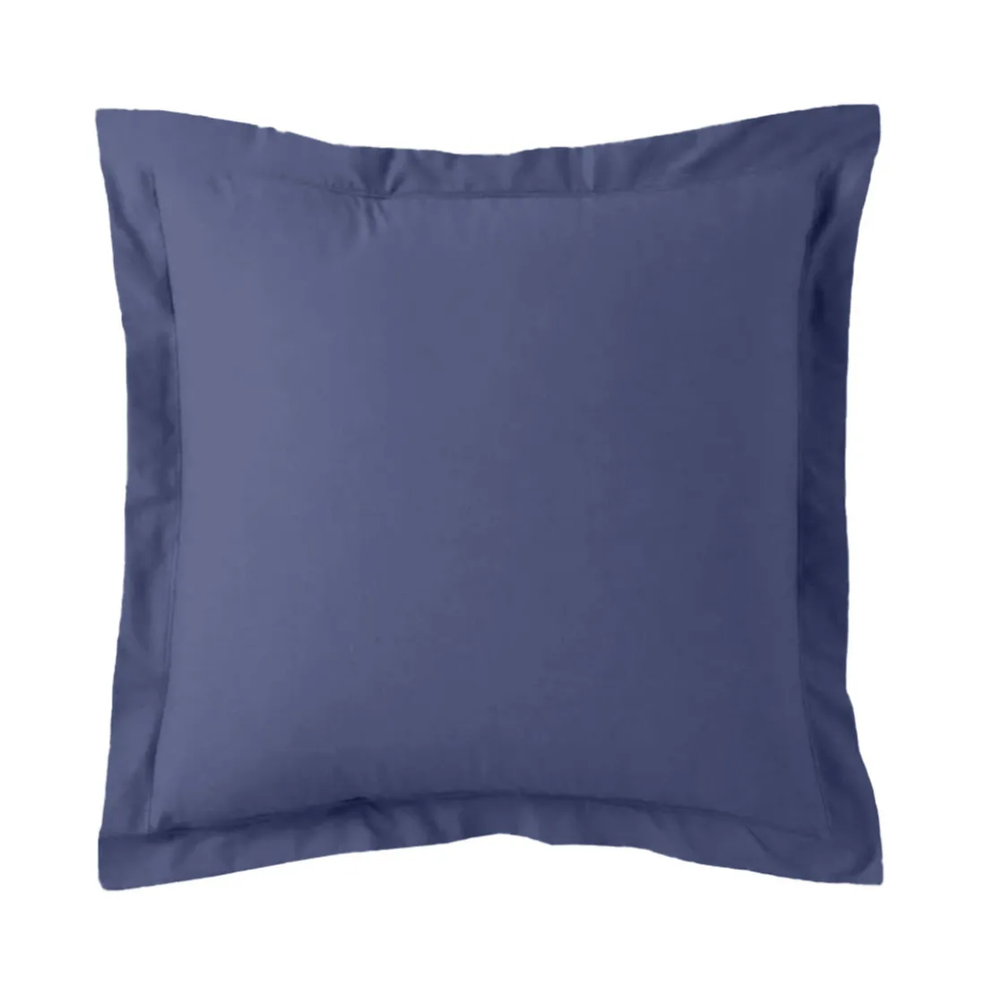 Taie d'oreiller ou de traversin en percale de coton TERTIO® - Bleu Indigo