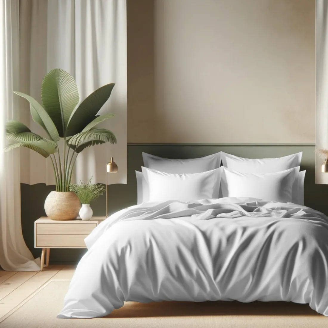 Taie d'oreiller ou taie de traversin coton TERTIO® - Blanc