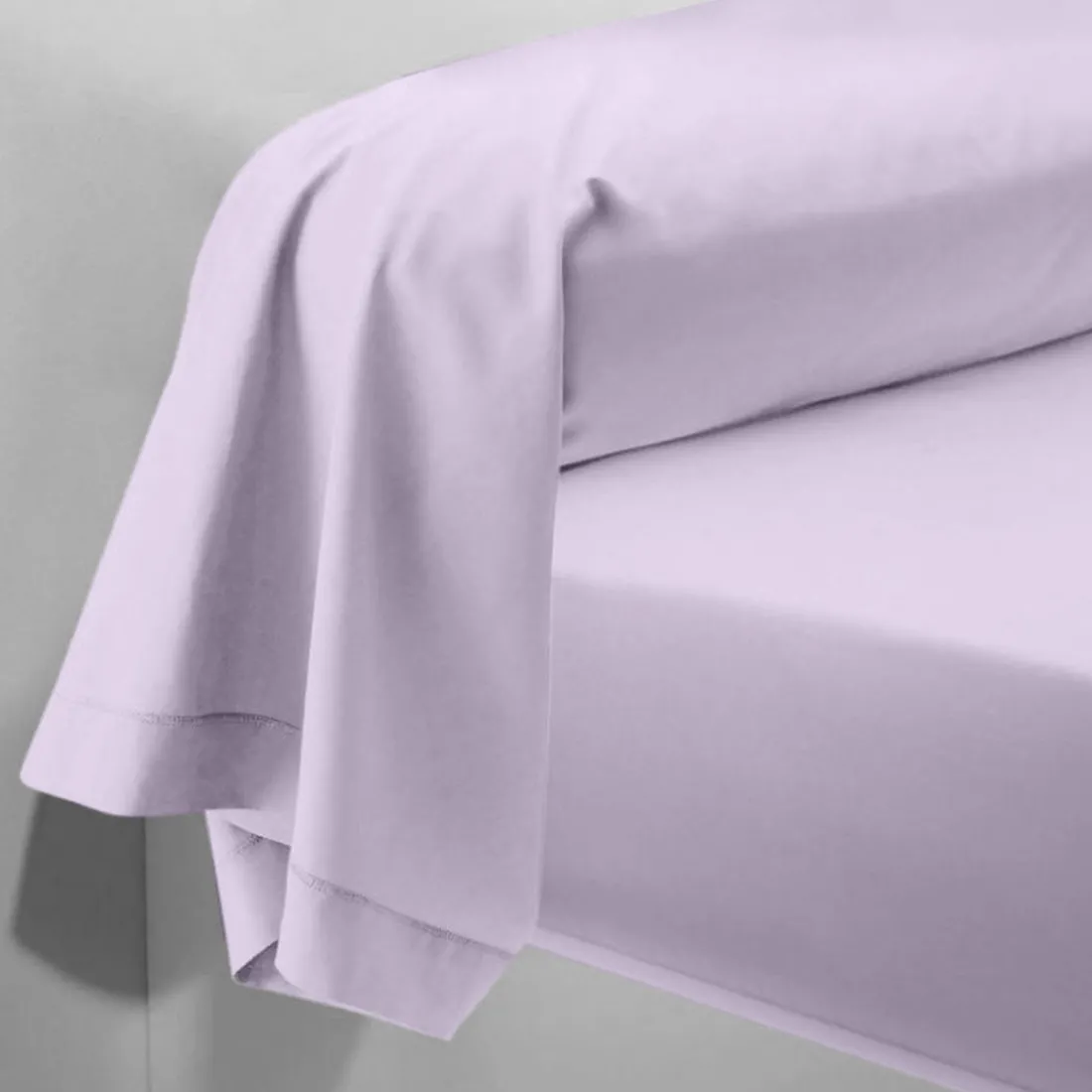 Taie d'oreiller ou taie de traversin coton TERTIO® - Lila