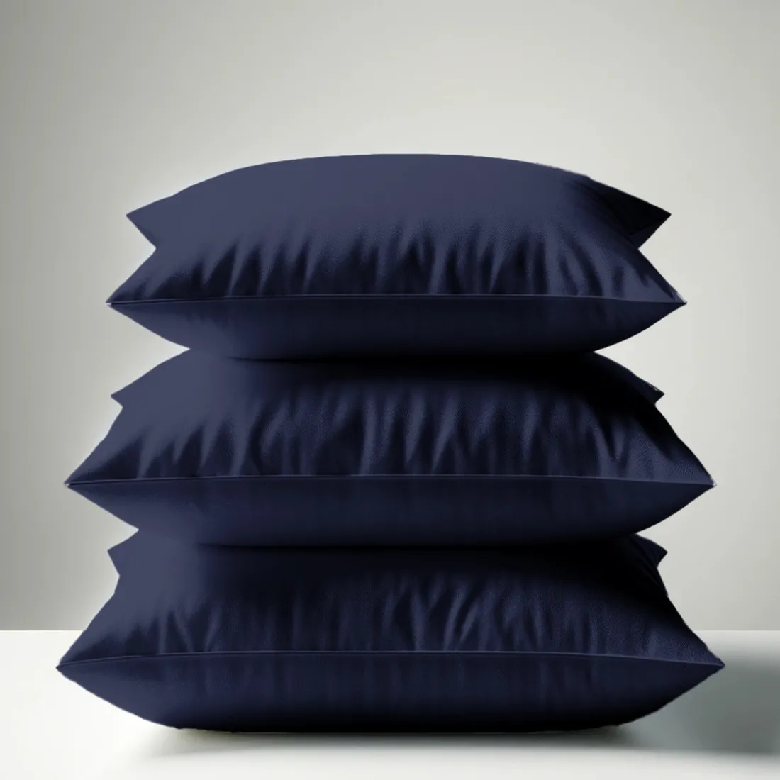 Taie d'oreiller ou Taie de traversin polycoton TERTIO® - Bleu Indigo