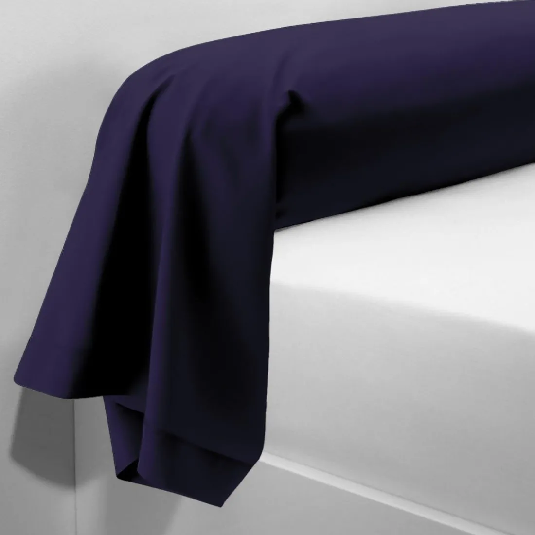 Taie d'oreiller ou Taie de traversin polycoton TERTIO® - Bleu Indigo