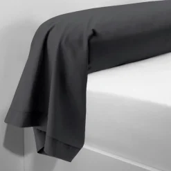 Taie d'oreiller ou Taie de traversin polycoton TERTIO® - Anthracite