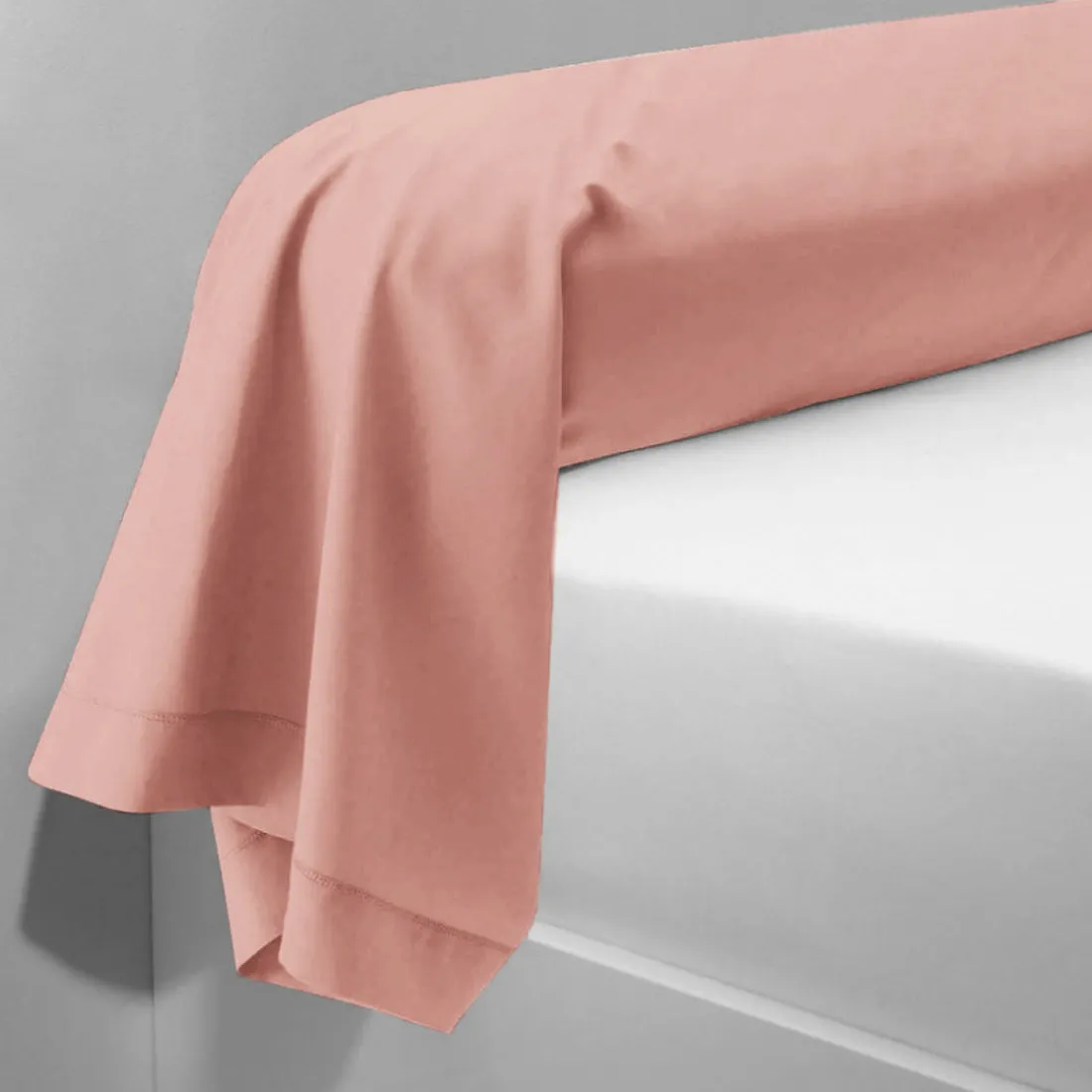 Taie d'oreiller ou Taie de traversin polycoton TERTIO® - Rose Blush