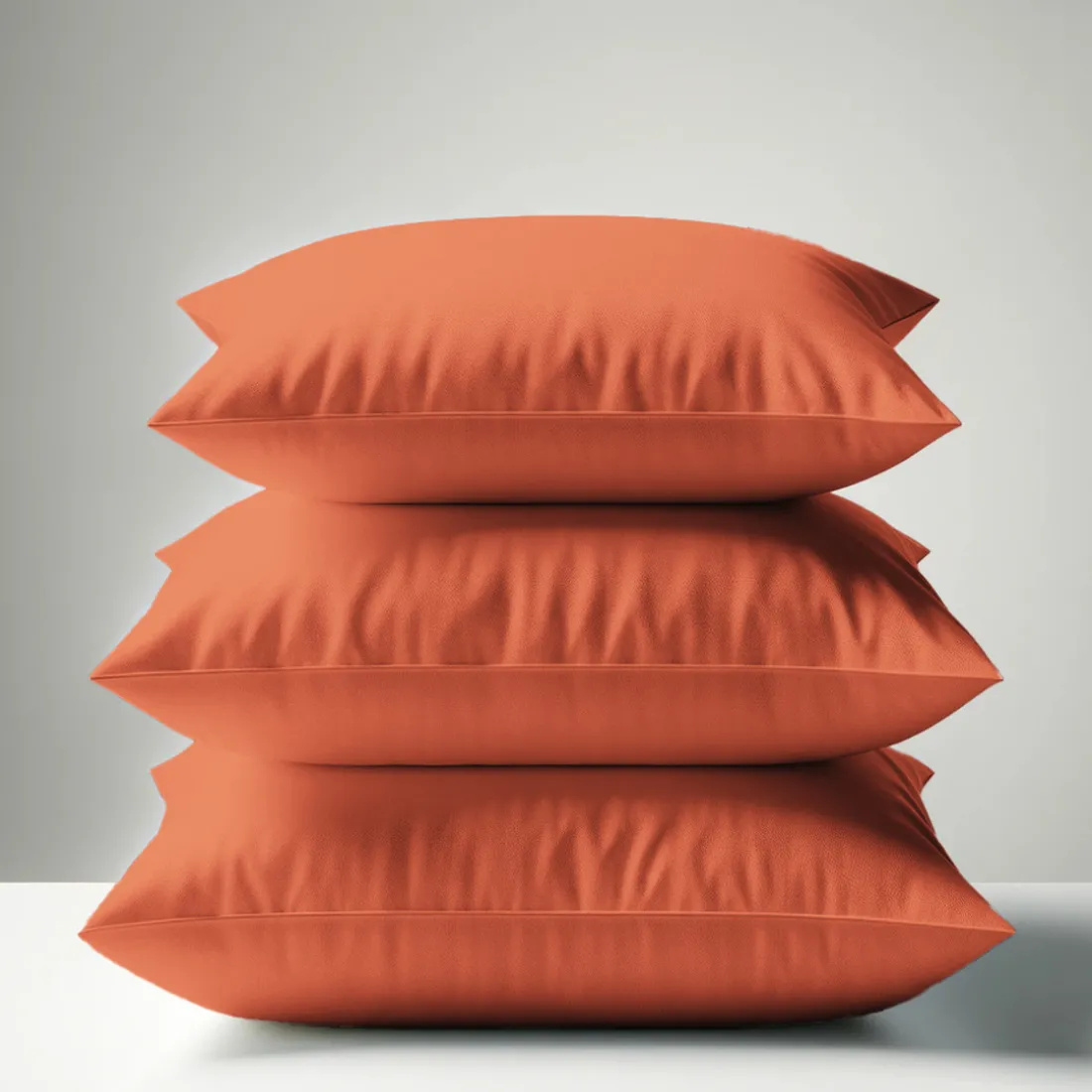 Taie d'oreiller ou taie de traversin coton TERTIO® - Tangerine