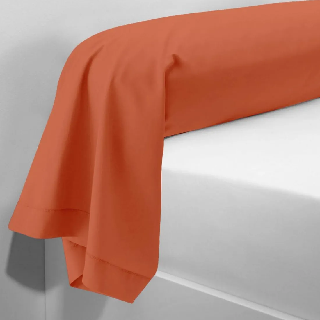 Taie d'oreiller ou taie de traversin coton TERTIO® - Tangerine
