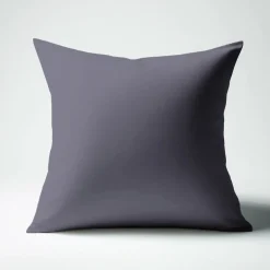 Taie d'oreiller ou taie de traversin coton TERTIO® - Gris Anthracite