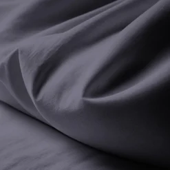 Taie d'oreiller ou taie de traversin coton TERTIO® - Gris Anthracite