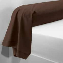 Taie d'oreiller ou taie de traversin coton TERTIO® - Chocolat