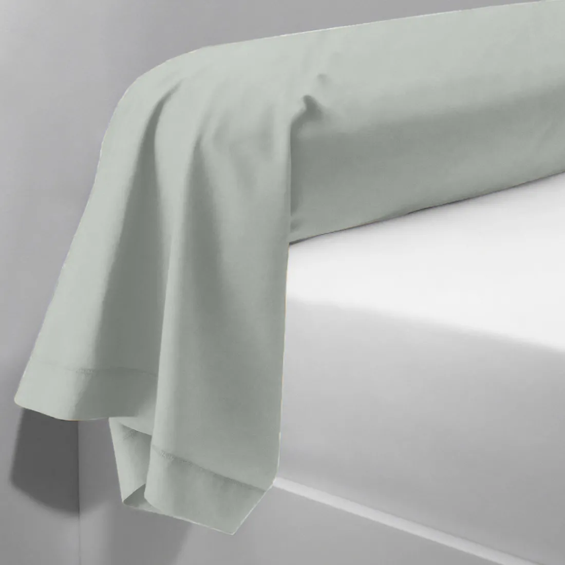 Taie d'oreiller ou taie de traversin coton TERTIO® - Céladon