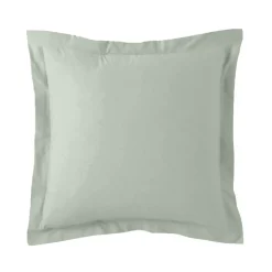 Taie d'oreiller ou taie de traversin coton TERTIO® - Céladon