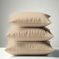 Taie d'oreiller ou taie de traversin coton TERTIO® - Beige rosé