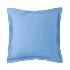 Taie d'oreiller ou taie de traversin coton TERTIO® - Bleu Azur