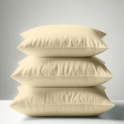 Taie d'oreiller ou taie de traversin coton TERTIO® - Beige Ficelle