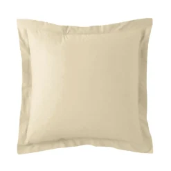 Taie d'oreiller ou taie de traversin coton TERTIO® - Beige Ficelle