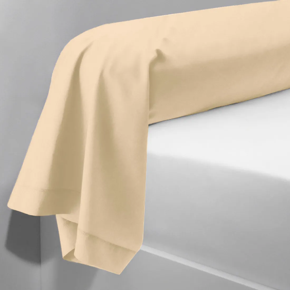Taie d'oreiller ou taie de traversin coton TERTIO® - Ecru