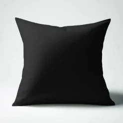 Taie d'oreiller ou taie de traversin coton TERTIO® - Noir
