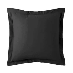 Taie d'oreiller ou taie de traversin coton TERTIO® - Noir