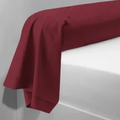 Taie d'oreiller ou taie de traversin coton TERTIO® - Grenat