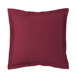 Taie d'oreiller ou taie de traversin coton TERTIO® - Grenat