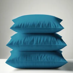 Taie d'oreiller ou taie de traversin coton TERTIO® - Bleu Canard