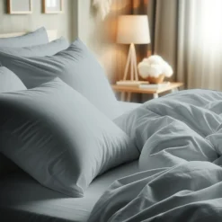 Taie d'oreiller ou taie de traversin coton TERTIO® - Gris Perle
