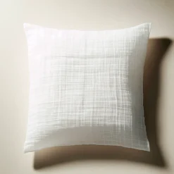 Taie d'oreiller ou taie de traversin gaze de coton TERTIO® - Blanc